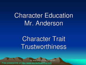 Character Education Trustworthiness - PowerPoint - PowerPoint by ...