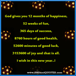 God Gives You Months Happiness
