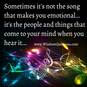 Music & it’s associated feelings are embedded in our memory center ...