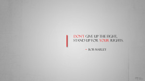 Bob Marley Don't Give Up Quote Wallpaper