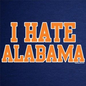 Hate Alabama Shirt Auburn Jersey Funny Tigers Football College