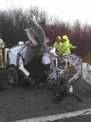 Miracle man’s escape from motorway crash