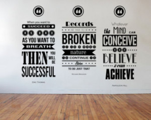 Eric Thomas, Richard Branson, Napol eon Hill Wall Decal Quotes 3 Piece ...