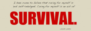 Military Wife Quote: Caring for Myself is an Act of Survival
