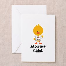 Attorney Chick Lawyer Greeting Card for