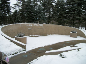 Ford's gravesite at the Ford Museum Grand Rapids, MI, December 2009