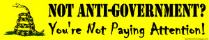 Not Anti-Government? You're Not Paying Attention! by BlameThe1st