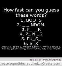 Hoe Fast Can U Guess These Words