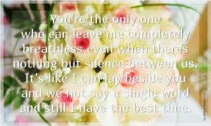 You're The Only One Who Can Leave Me Completely, Picture Quotes, Love ...