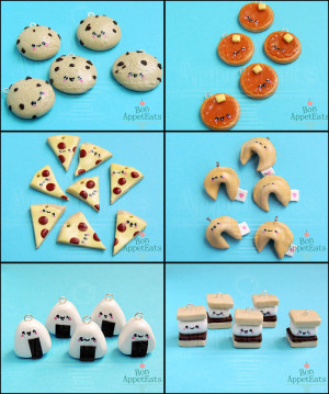 Animate!Miami Cute Food Charms, Set 1 by Bon-AppetEats