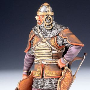 Khan Ogedei Holding Horse-Head Mace