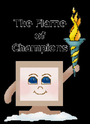 Find sports clip art of computer people holding Olympics style torches ...