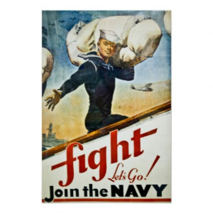 Vintage WWII Navy Recruiting Poster