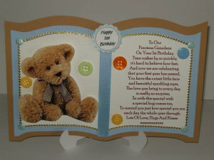 Personalised Grandson Son Nephew 1st Birthday Card
