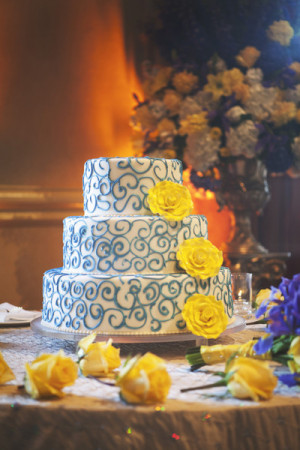 Red Blue and Yellow Wedding Cakes