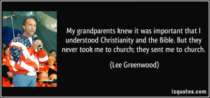 knew it was important that I understood Christianity and the Bible ...