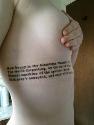 My 19th birthday present to myself. Quote from 