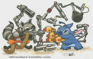 Rocket vs stitchScifi Image, Geek Art, Disney Marvel, Disney Fans ...