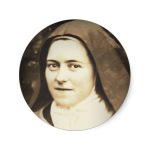 SAINT THERESE OF LISIEUX ROUND STICKERS