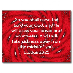 bible_verses_healing_scripture_quote_exodus_23_25_postcard ...