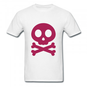 Neck Tshirt Mans Skull Cross Bones Design Funny Quotes Tee for Men ...