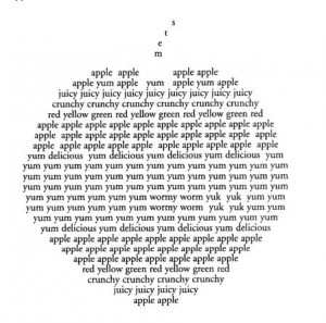 today we wrote shape poems based off of s c rigg s poem the apple take ...