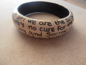 HIM's lyrics or Ville Valo's famous quotes wooden bracelet