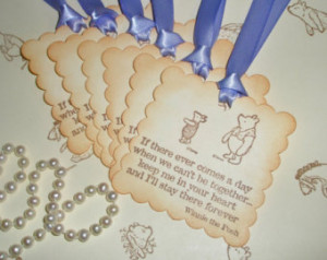 ... you gift tags-Classic Pooh favor tags-Baby shower tags-Baby girl tags