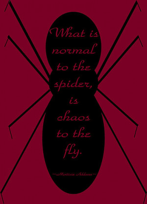 Kieran Rundle › Portfolio › Morticia Addams Spider Quote