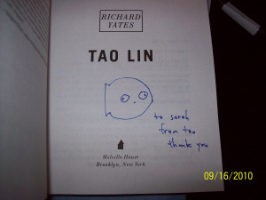 On Tao Lin and Signed Copies and Quotes