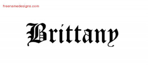 Brittany Name Tattoos Designs