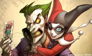 Joker and Harley : Wallpaper. by el-grimlock