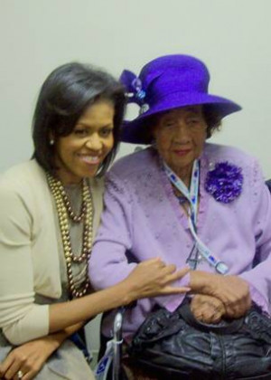 Dorothy Height and Michelle Obama at the Democratic National ...