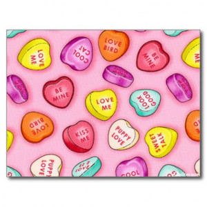 Sweet Hearts Valentine Candy Post Cards