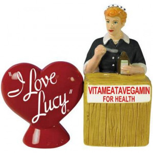 Love Lucy Vitameatavegamin Salt And Pepper Shakers