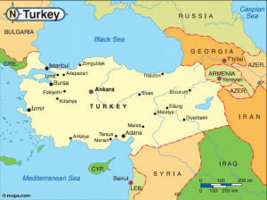 Turkey Country Map