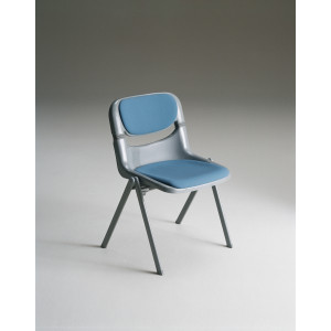 Home | KI Dorsal Round-Leg Stacking Chair w/ Upholstered Seat & Back