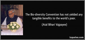 The Bio-diversity Convention has not yielded any tangible benefits to ...