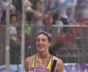 GIFs Of Hurdler Michelle Jenneke Dancing In The Rain Before A Race