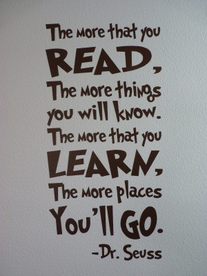 quote for children to all of the vinyl quotes for dr seuss reading ...