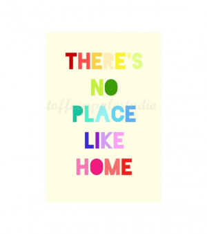 RAINBOW Wizard Of Oz No Place Like Home print A4 for nursery quote ...