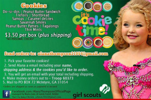 Honey Boo Boo hawking Girl Scout cookies to her hundreds of thousands ...