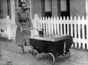 baby stroller in case of a gas attack. (England, 1938)