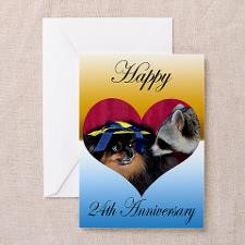 24th Wedding Anniversary Greeting Card for