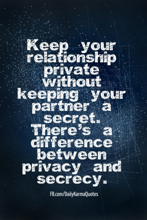 Keep your relationship private without keeping your partner a secret ...