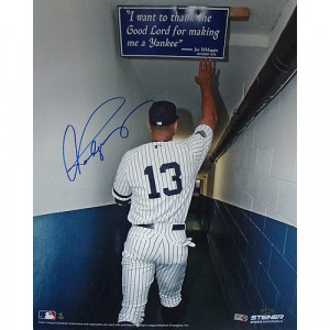 Alex Rodriguez Touching The Joe DiMaggio Quote In The Yankee Stadium ...
