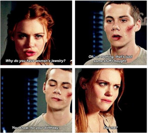 ... he's so cute. Stydia - Stiles & Lydia - Season 2 - Teen Wolf