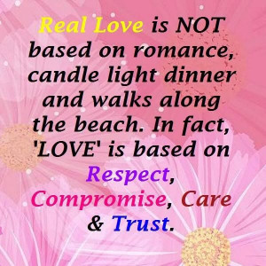 Real Love: patient, kind, unselfish, putting the other person first ...