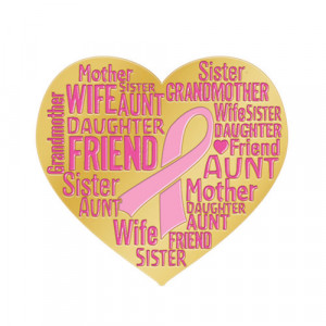Home > Breast Cancer Awareness Heart Shaped Lapel Pin With Screening ...