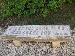File:Bible quote bench in garden, Bishop Gobat School, Jerusalem.jpg